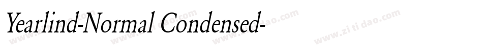 Yearlind-Normal Condensed字体转换